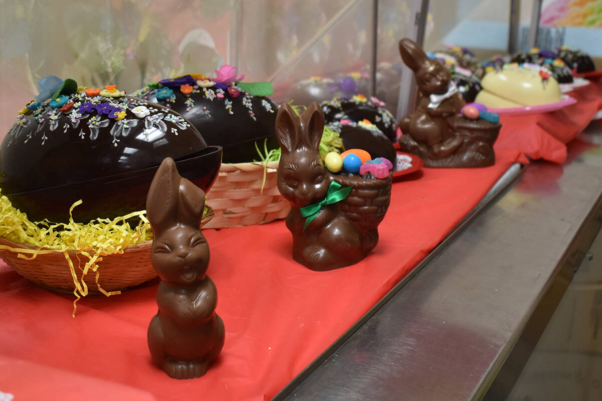 Eva Pölöskey, of Accent Chocolates on Main Street in Penticton, has been as busy as the Easter bunny hand crafting special chocolate Easter eggs. (Black Press file photo)