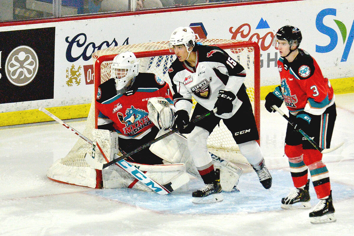 Kelowna Rockets beat Vancouver Giants, 3-2 in a dramatic game on Friday, April 15 at the Langley Events Centre. (Gary Ahuja/Langley Advance Times)