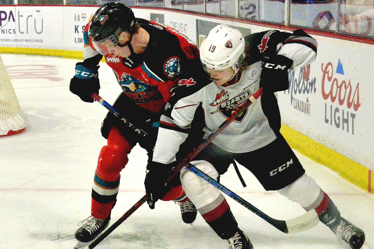 Kelowna Rockets beat Vancouver Giants, 3-2 in a dramatic game on Friday, April 15 at the Langley Events Centre. (Gary Ahuja/Langley Advance Times)