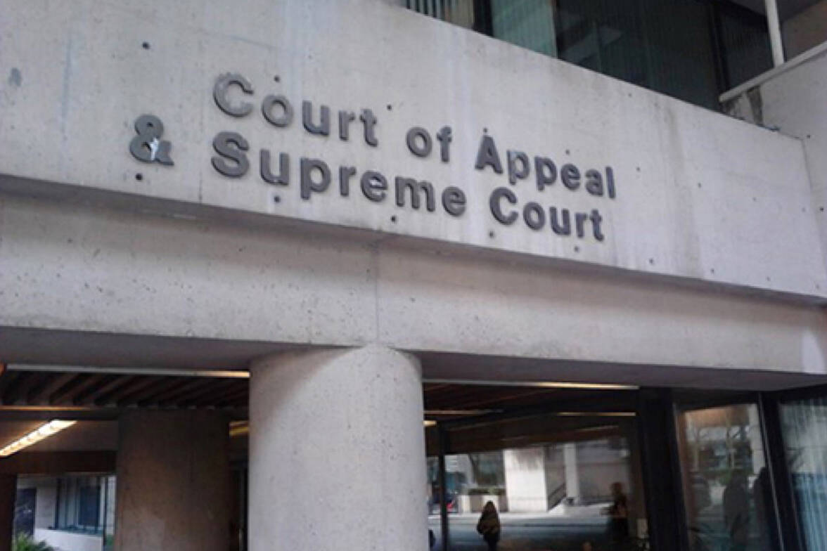 Court of Appeal for British Columbia in Vancouver. (File photo: Tom Zytaruk)