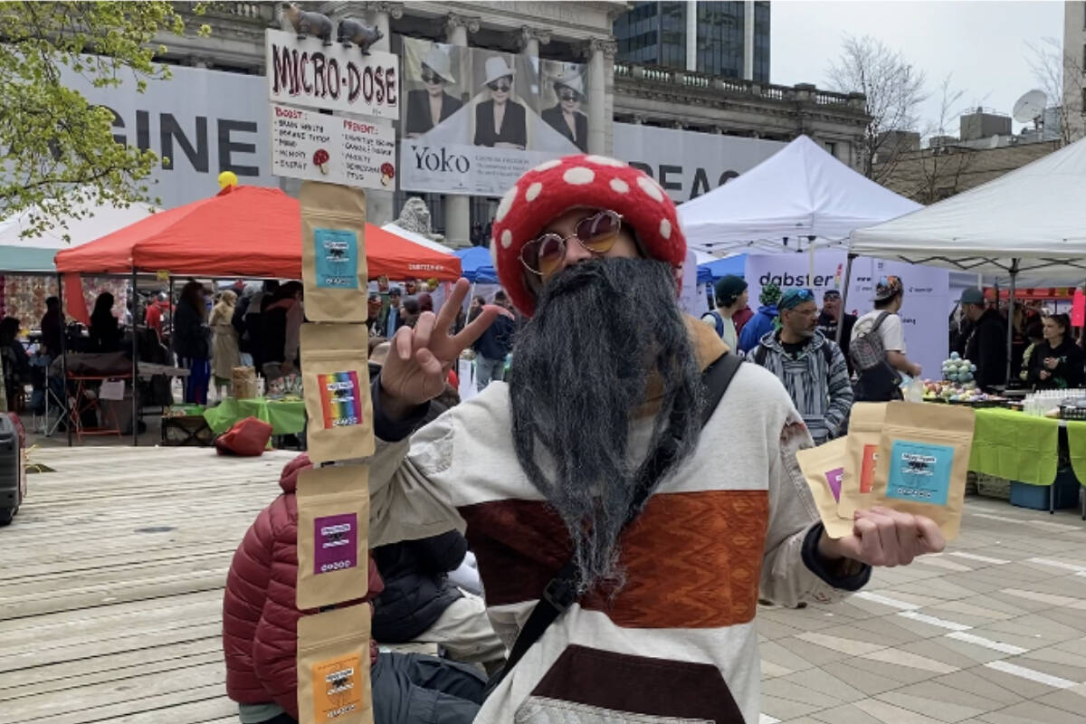 Vancouver 420 is back for the first time in two years and the event has embraced the sale of magic mushrooms now that cannabis has been legalized. (Black Press Media)