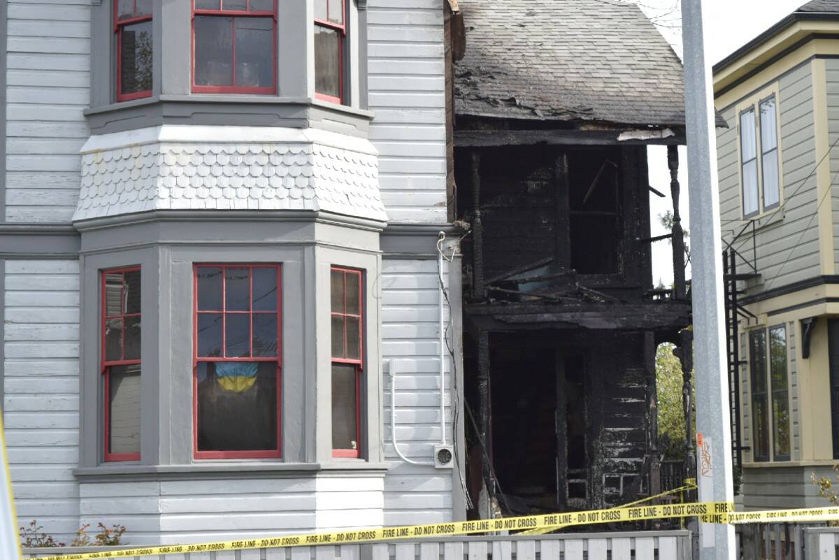 A house on Caledonia Avenue in Victoria was damaged by a fire on April 20. A GoFundMe has been started for the home’s impacted family. (Kiernan Green/News Staff)