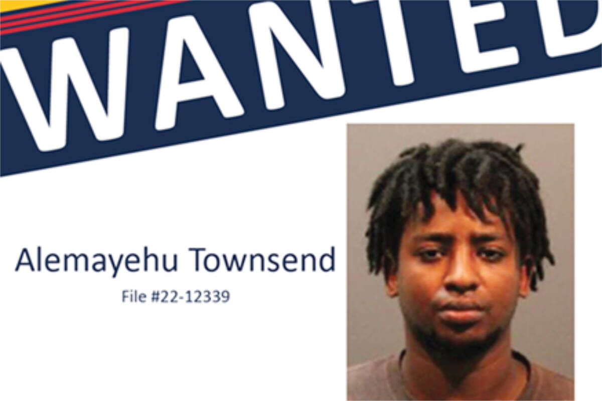 Wanted man Alemayehu Townsend could be in the Lower Mainland, VicPD detectives say. (Courtesy Victoria Police Department)
