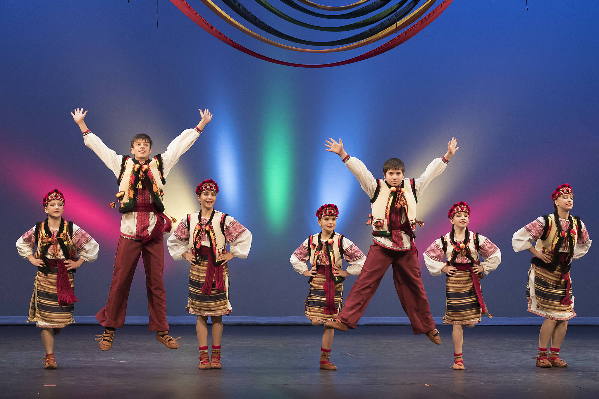 The dance group called Dovbush AUUC performed Na Poloyni in the mixed 11-14 year old category during the 24th annual Ukrainian Cultural Festival in Mission. / Bob Friesen File Photo