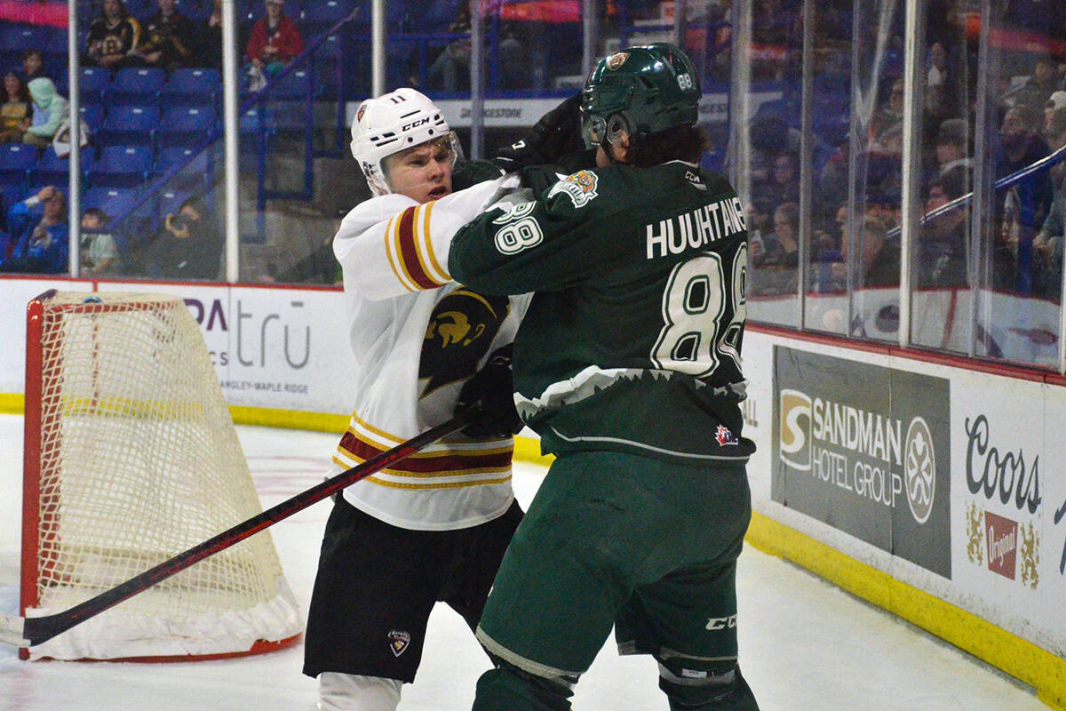 Fabian Lysell potted his second just before the midway mark of the period for the three-goal lead. (Gary Ahuja/Langley Advance Times)