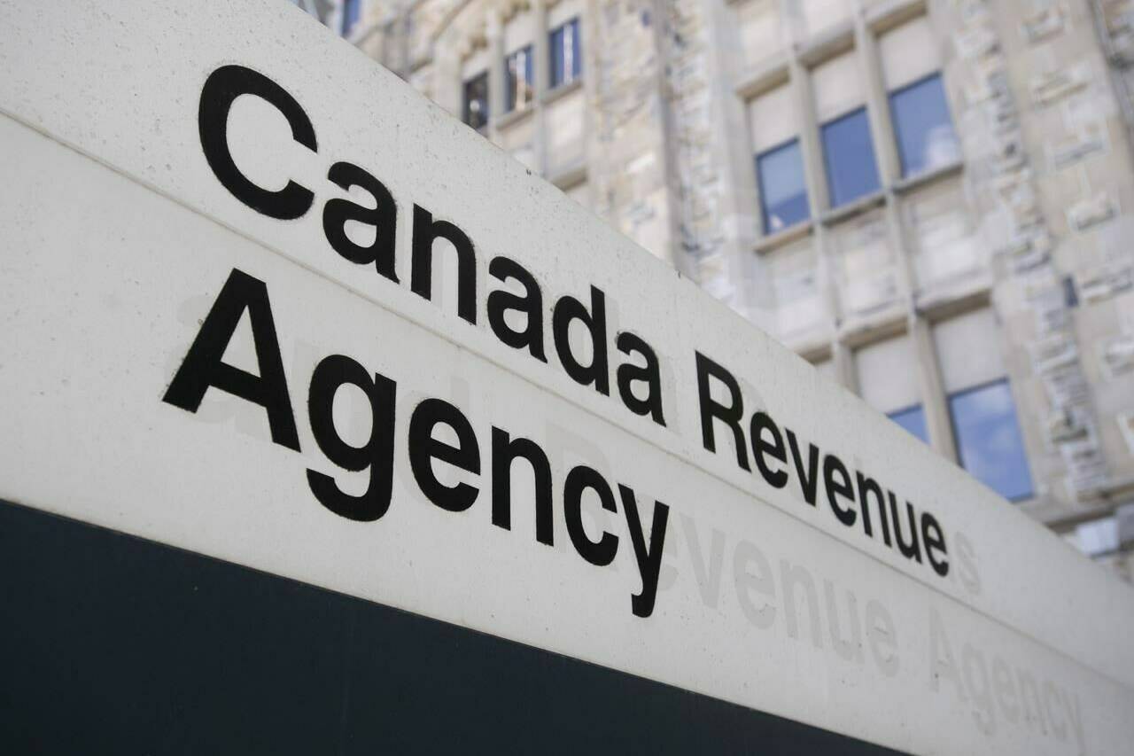 A sign outside the Canada Revenue Agency is seen Monday May 10, 2021 in Ottawa. THE CANADIAN PRESS/Adrian Wyld