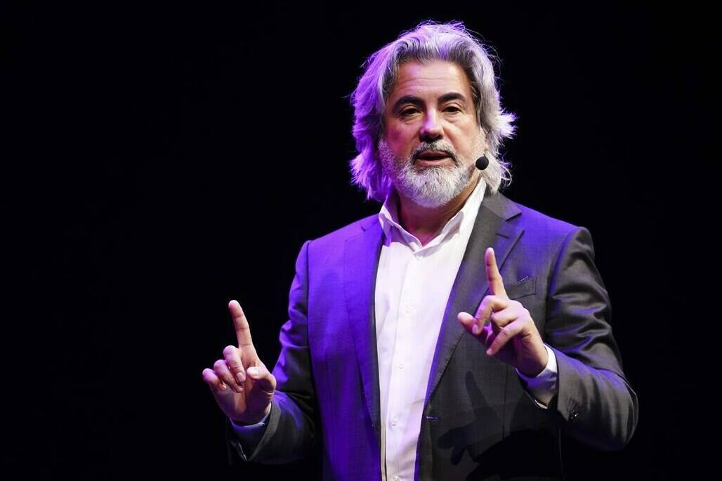 Minister of Canadian Heritage Pablo Rodriguez delivers opening remarks to the National Culture Summit at the National Arts Centre in Ottawa on Tuesday, May 3, 2022. THE CANADIAN PRESS/Sean Kilpatrick