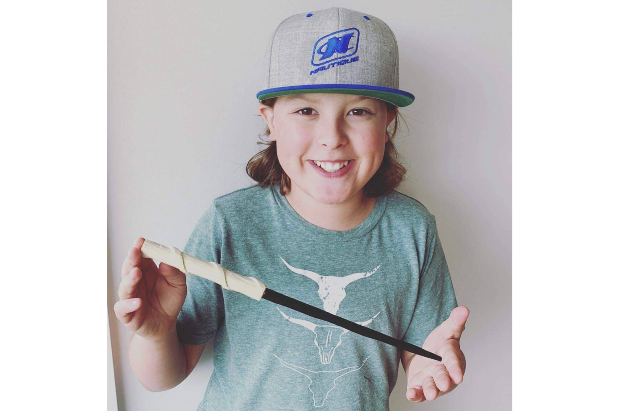 Rocklin Broad, 11, hand-carves wooden wands out of sticks he finds in his backyard in Lake Country. He's now selling them for $10 apiece, and the response to his hobby turned business has been overwhelming. (Submitted photo)