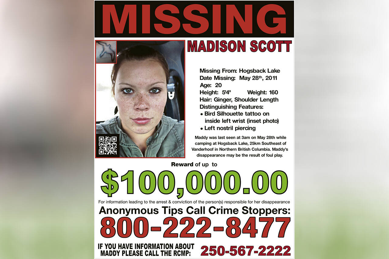 There is a $100,000 reward for any tip that leads to finding Madison Scott.
