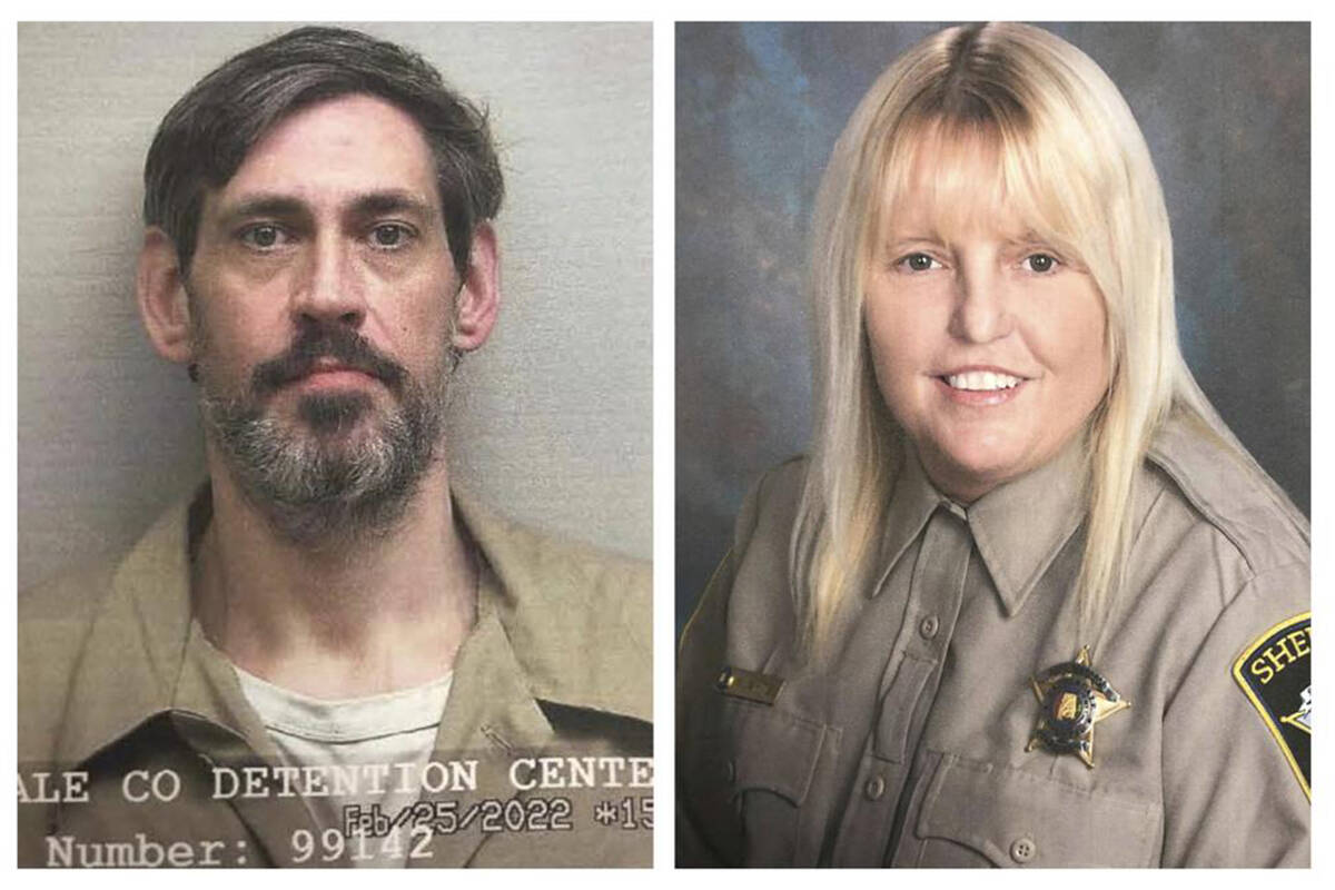 This combination of photos provided by the U.S. Marshals Service and Lauderdale County Sheriff’s Office in April 2022 shows inmate Casey White, left, and Assistant Director of Corrections Vicky White. On Saturday, April 30 the Lauderdale County Sheriff’s Office said that Vicky White disappeared while escorting the inmate, being held on capital murder charges, in Florence, Ala. The escaped inmate and the former jail official were taken into custody Monday, May 9 in Indiana, according to an Alabama sheriff. (U.S. Marshals Service, Lauderdale County Sheriff’s Office via AP, File)
