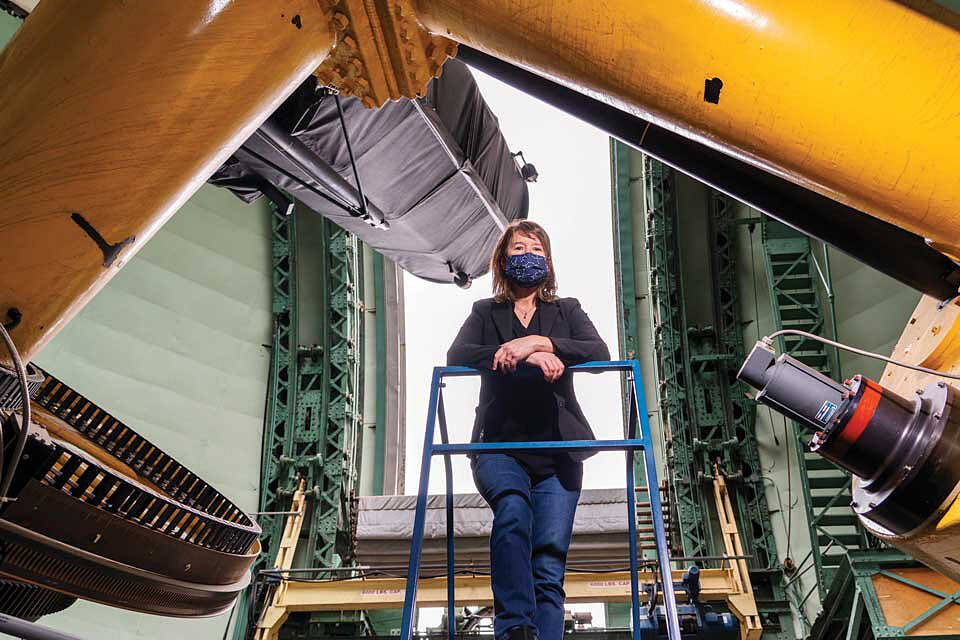 Kim Venn at the Dominion Astrophysical Observatory in 2022. (Courtesy of UVic Photo Services)