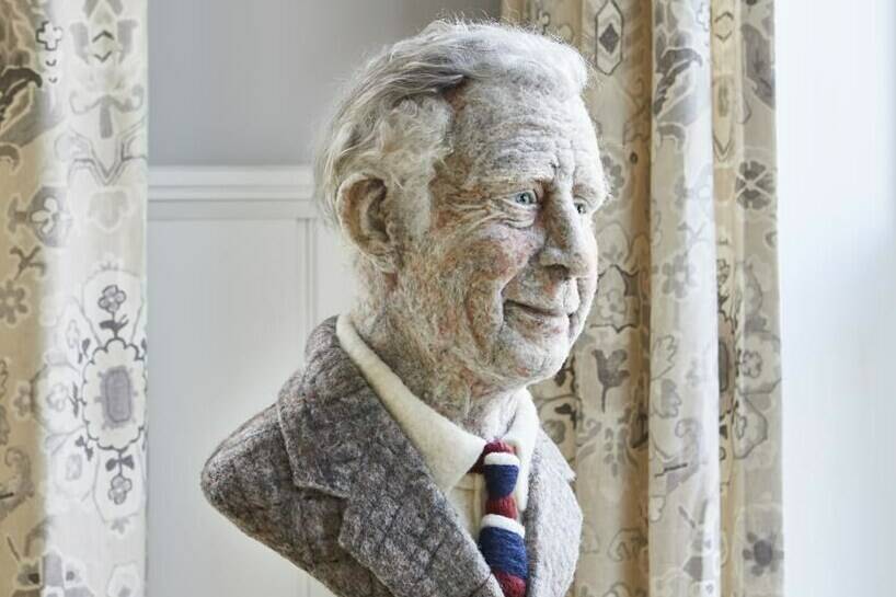 A wool sculpture of Prince Charles by Manitoban artist Rosemarie Péloquin is shown in a handout photo. The Prince of Wales is set to be greeted by his own “woolly doppelgänger” when he arrives in Canada on Tuesday. THE CANADIAN PRESS/HO-Valerie Wilcox