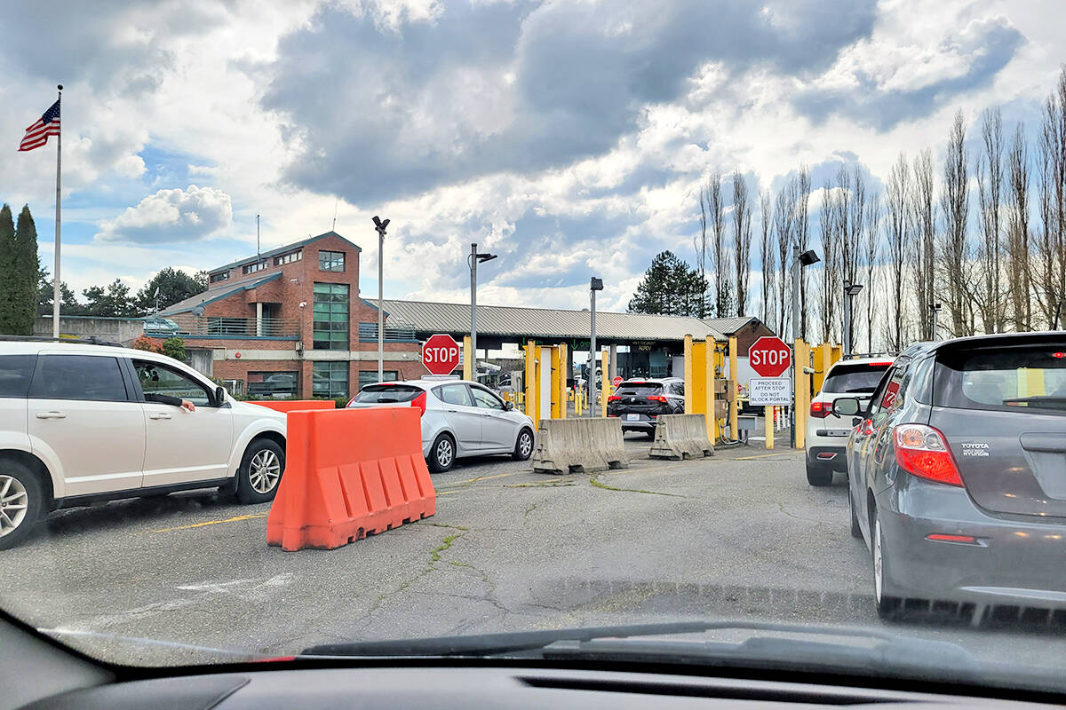 Border crossings are likely to have delays on long weekends. (Dan Ferguson/Langley Advance Times)