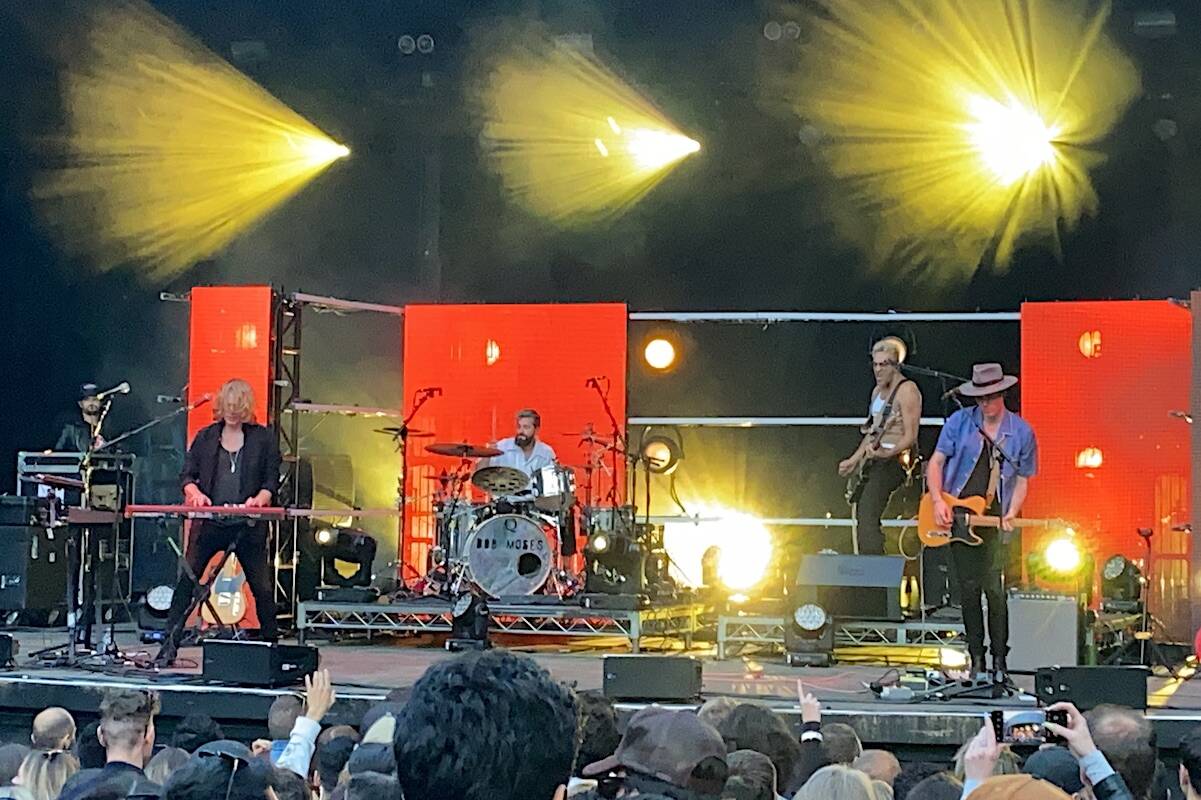 Electro-rock band Bob Moses performs at Malkin Bowl in Vancouver on Saturday, May 21, 2022. (Photo: Tom Zillich)