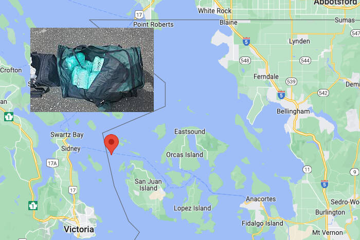 US Customs and Border Protection agents seized nearly 1,500lbs of meth from a vessel near the Canadian border Wednesday (May 26, 2022). (Contributed photo/Google Maps screenshot)