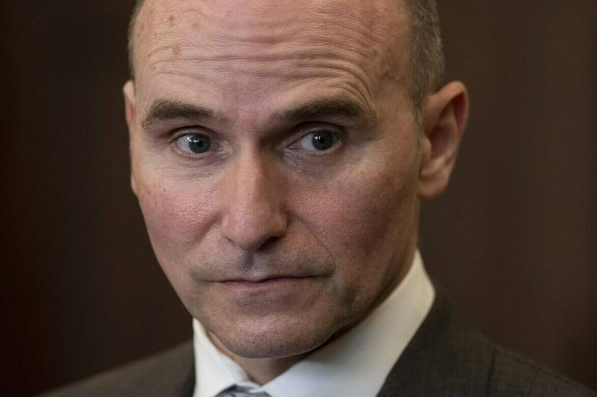 Minister of Health Jean-Yves Duclos speaks with reporters before Question Period, Wednesday, May 4, 2022 in Ottawa. THE CANADIAN PRESS/Adrian Wyld