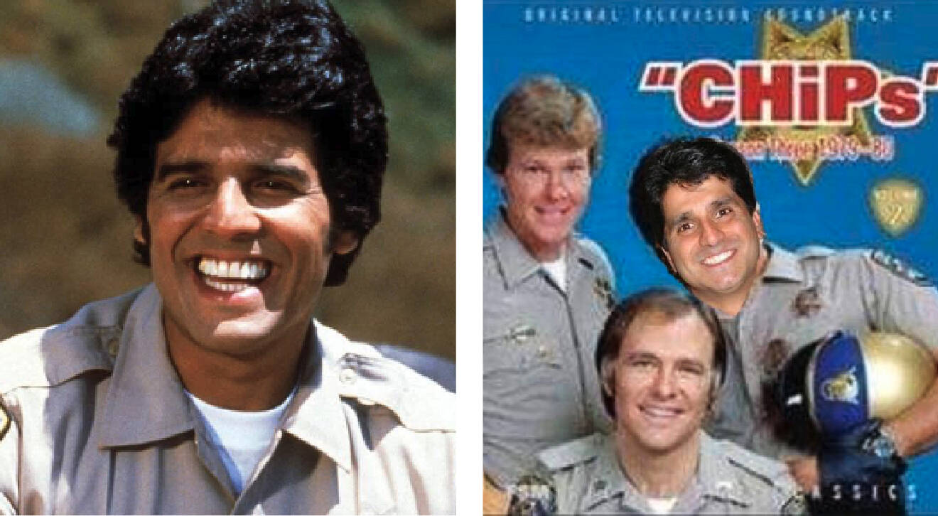 Does Mission Coun. Ken Herar (right photo with his head photoshoped onto Erik Estrada’s body) look like the former star of CHiPs (left photo)? Estrada seems to think so after sending Herar a video message.