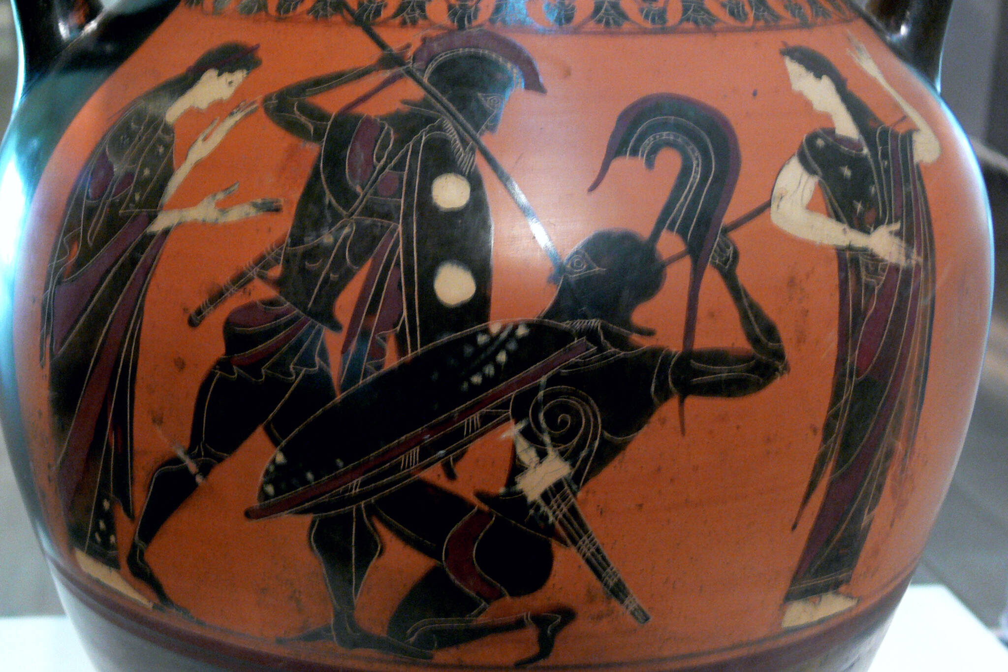 An example of a black-figure panel amphora from the last quarter 6th century B.C. seen in the Dallas Museum of Art. (Wikimedia Commons)