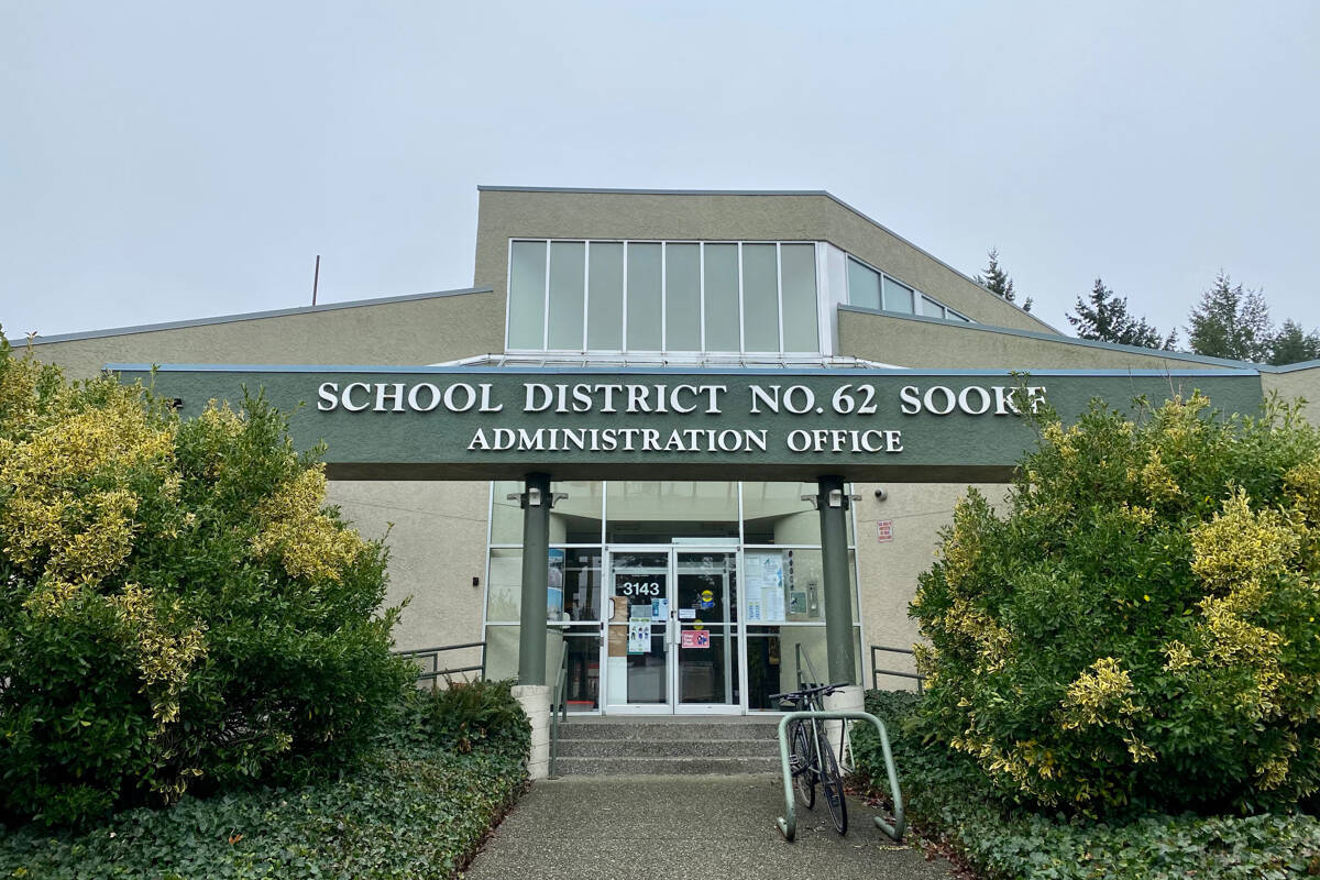 The Sooke School District 62 had to deal with complaints after a teacher read a derogatory word from a book in class. (Justin Samanski-Langille/News Staff)