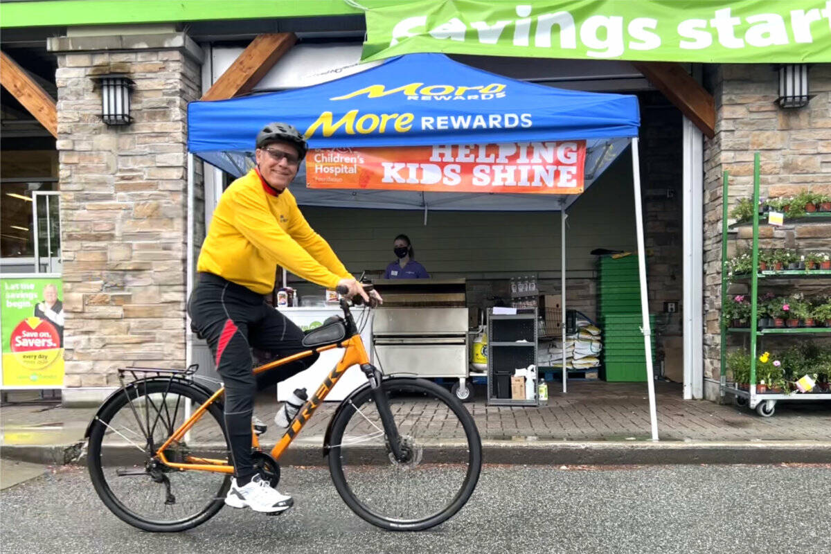 Ken Barkman at Save-On-Foods in Garrison Crossing on June 5, 2022. (Paul Henderson/ Chilliwack Progress)