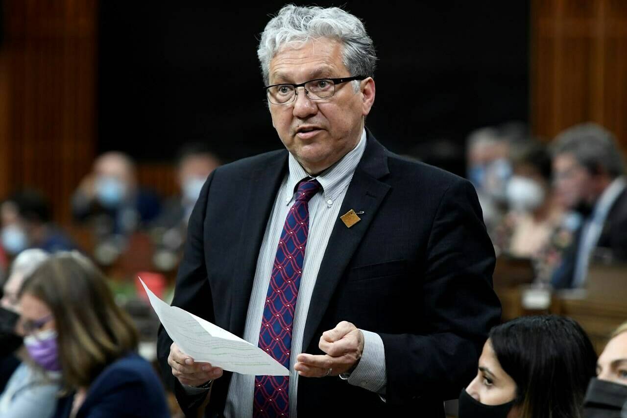 Northern Affairs minister Dan Vandal rises during Question Period in the House of Commons on Parliament Hill in Ottawa on Thursday, June 9, 2022. THE CANADIAN PRESS/Justin Tang