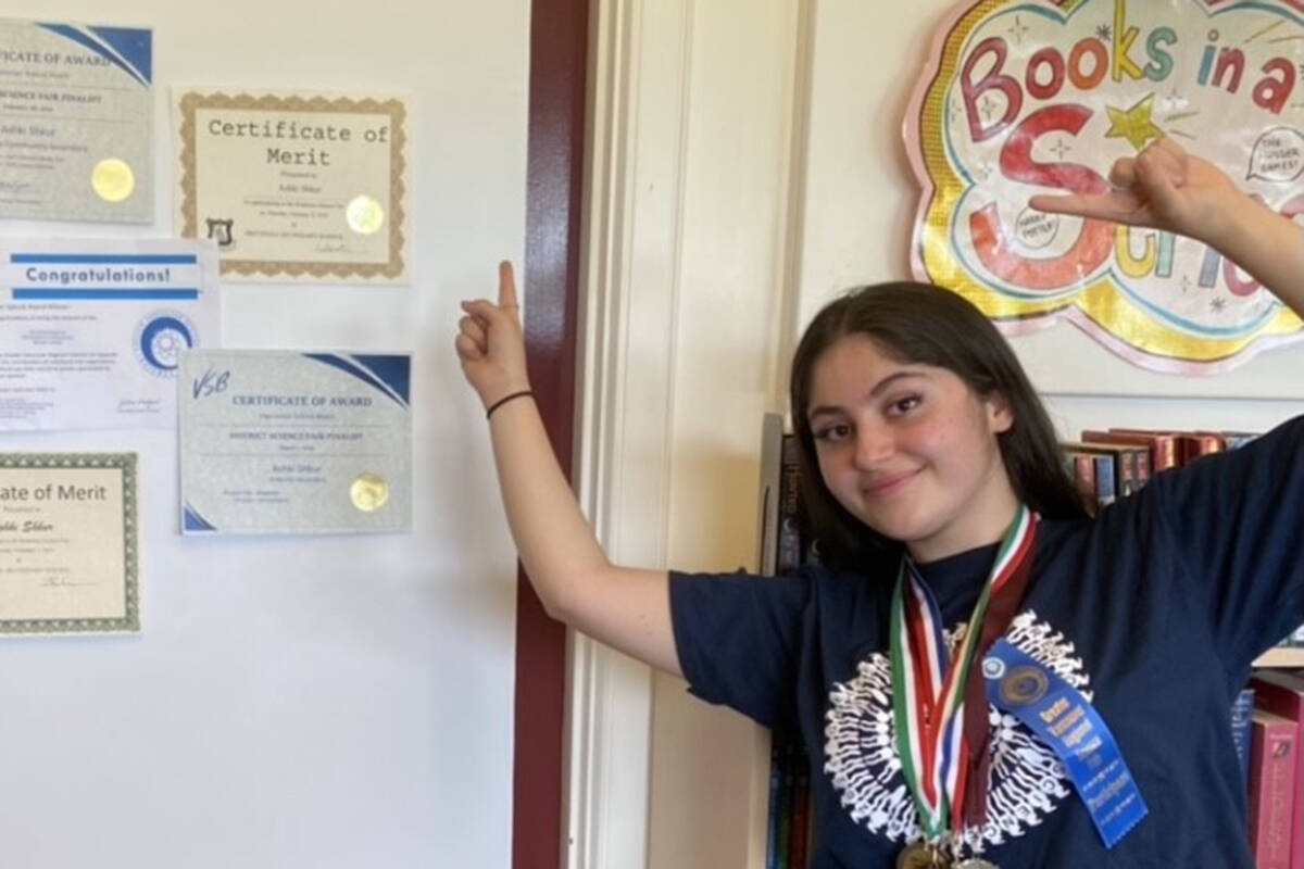 Ashki Shkur, originally from Iraq, will be graduating from Britannia Secondary School in Vancouver this week after achieving a 97 per cent average her senior year. (Contributed photo)