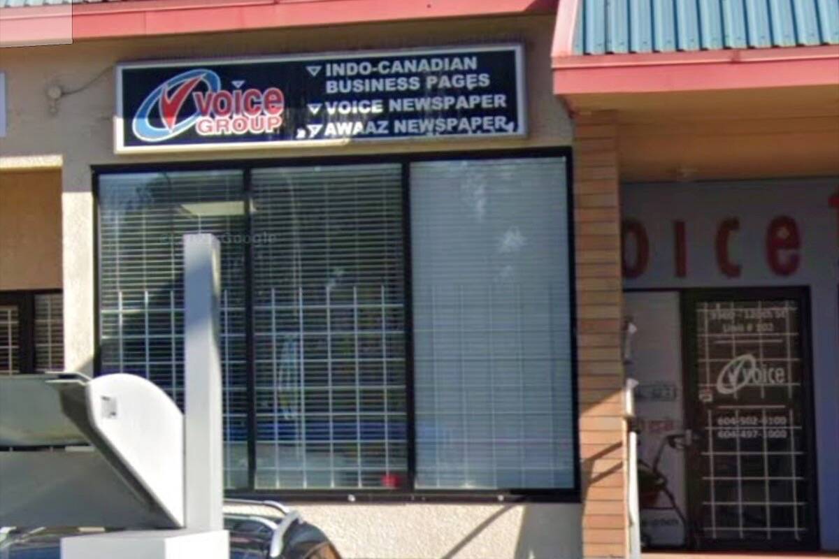 Indo-Canadian VOICE office in Surrey. (Google maps screen shot)