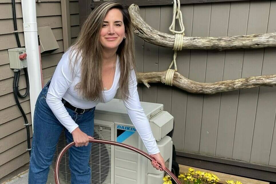 Susie Rieder, a spokeswoman for BC Hydro, who uses a heat pump to heat and cool her Burnaby, B.C. home, is shown in a handout photo.THE CANADIAN PRESS/HO-Susie Rieder