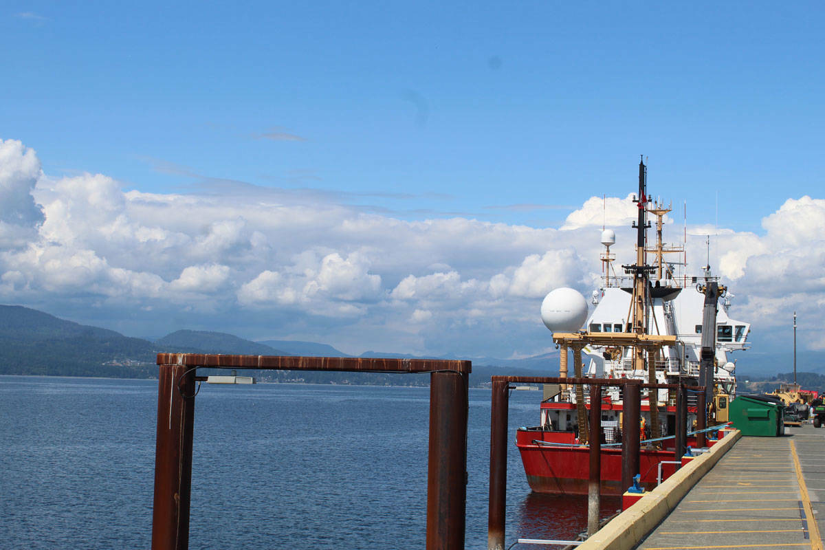 The Canadian Coast Guard ship called John P. Tully has been used to bring scientists to the Explorer Seamount — Canada’s largest underwater mountain. (Devon Bidal/News Staff)