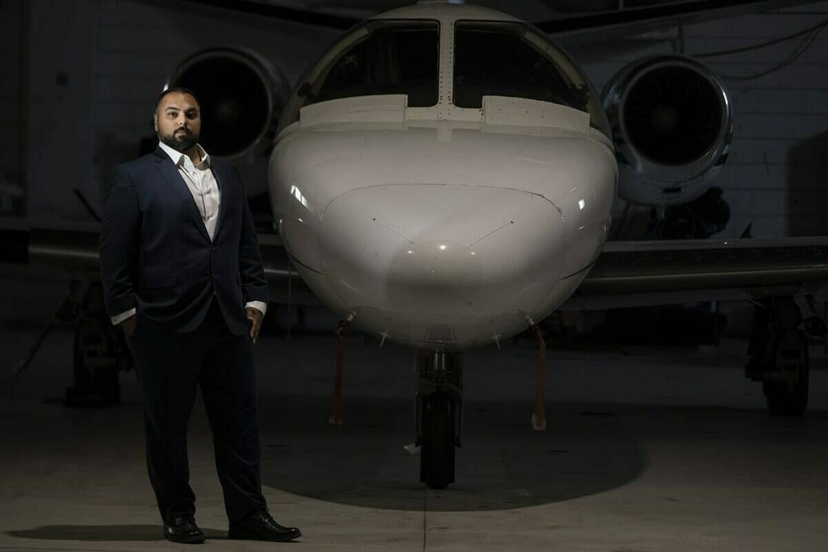 Chris Nowrouzi, CEO and Co-Owner of FlyGTA, is photographed at Buttonville Airport in Markham, Ontario on Saturday June 25, 2022. THE CANADIAN PRESS/Chris Young