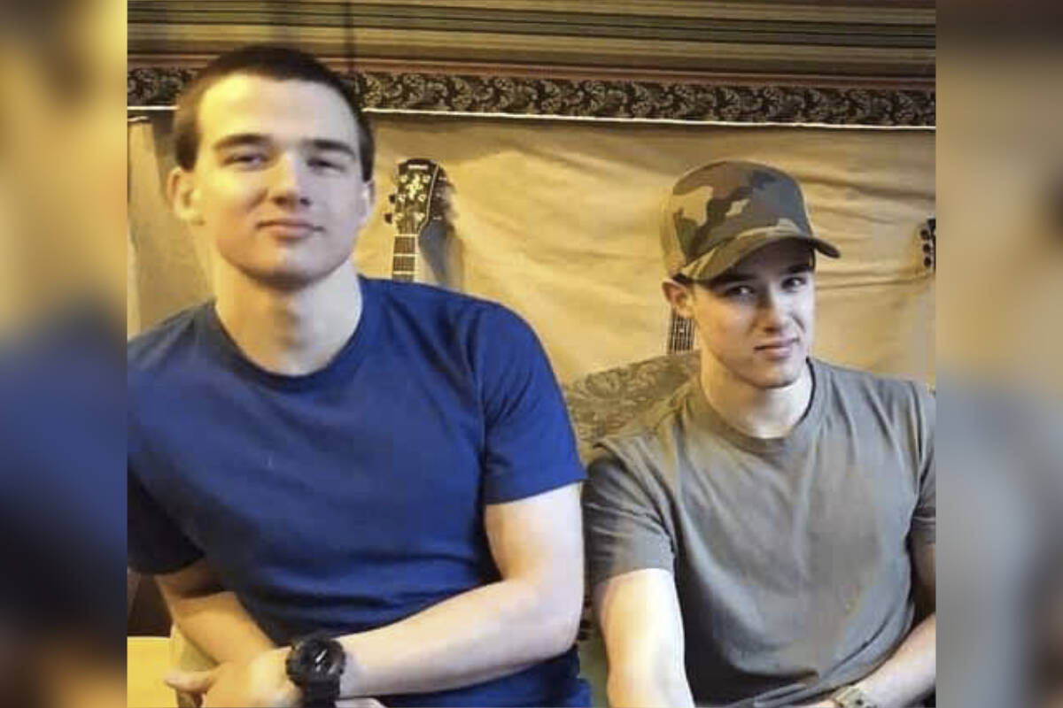 Mathew and Isaac Auchterlonie, 22-year-old twins from Duncan, have been identified by police as the suspects killed during an exchange of gunfire June 28 at a bank in Saanich. (Courtesy of BC RCMP)