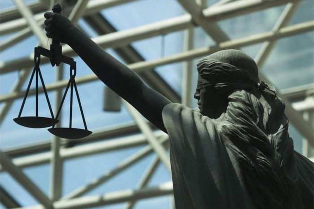 Statue of Lady Justice at Vancouver law courts. (File photo: Black Press Media)