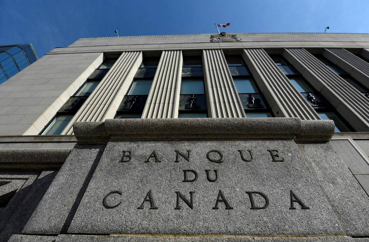 The Bank of Canada building is seen on Wellington Street in Ottawa, on Tuesday, May 31, 2022. THE CANADIAN PRESS/Justin Tang