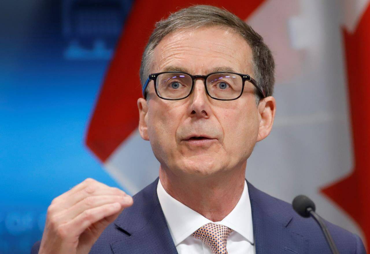 Bank of Canada Governor Tiff Macklem speaks at a press conference in Ottawa on Thursday, June 9, 2022. THE CANADIAN PRESS/ Patrick Doyle