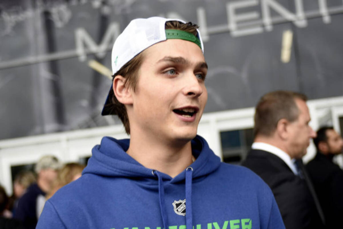 Former Vancouver Canuck Jake Virtanen, of Abbotsford, is on trial in Vancouver for one count of sexual assault. (File photo)