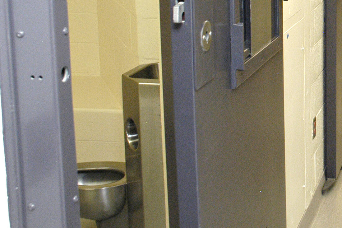 A jail cell at the Nanaimo RCMP detachment. (Black Press Media file photo)