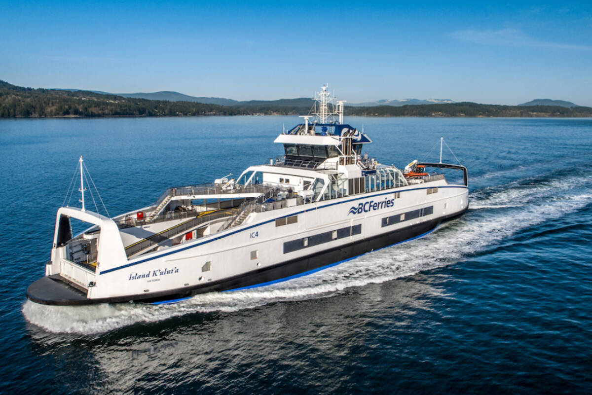 To combat the shortages, BC Ferries is limiting onboard services, backfilling positions and having employees work overtime. The Island K’ulut’a (BC Ferries photo)