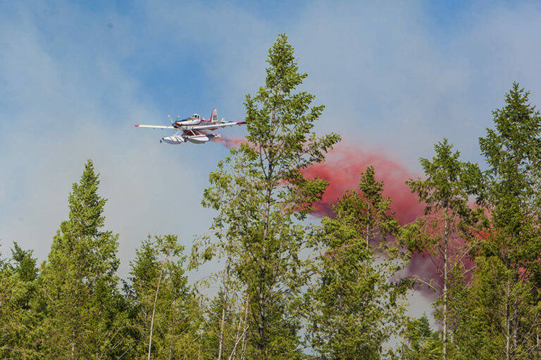 A skimmer aircraft fighting a wildfire near Kimberley in 2020. Paul Rodgers file photo/Kimberley Bulletin.