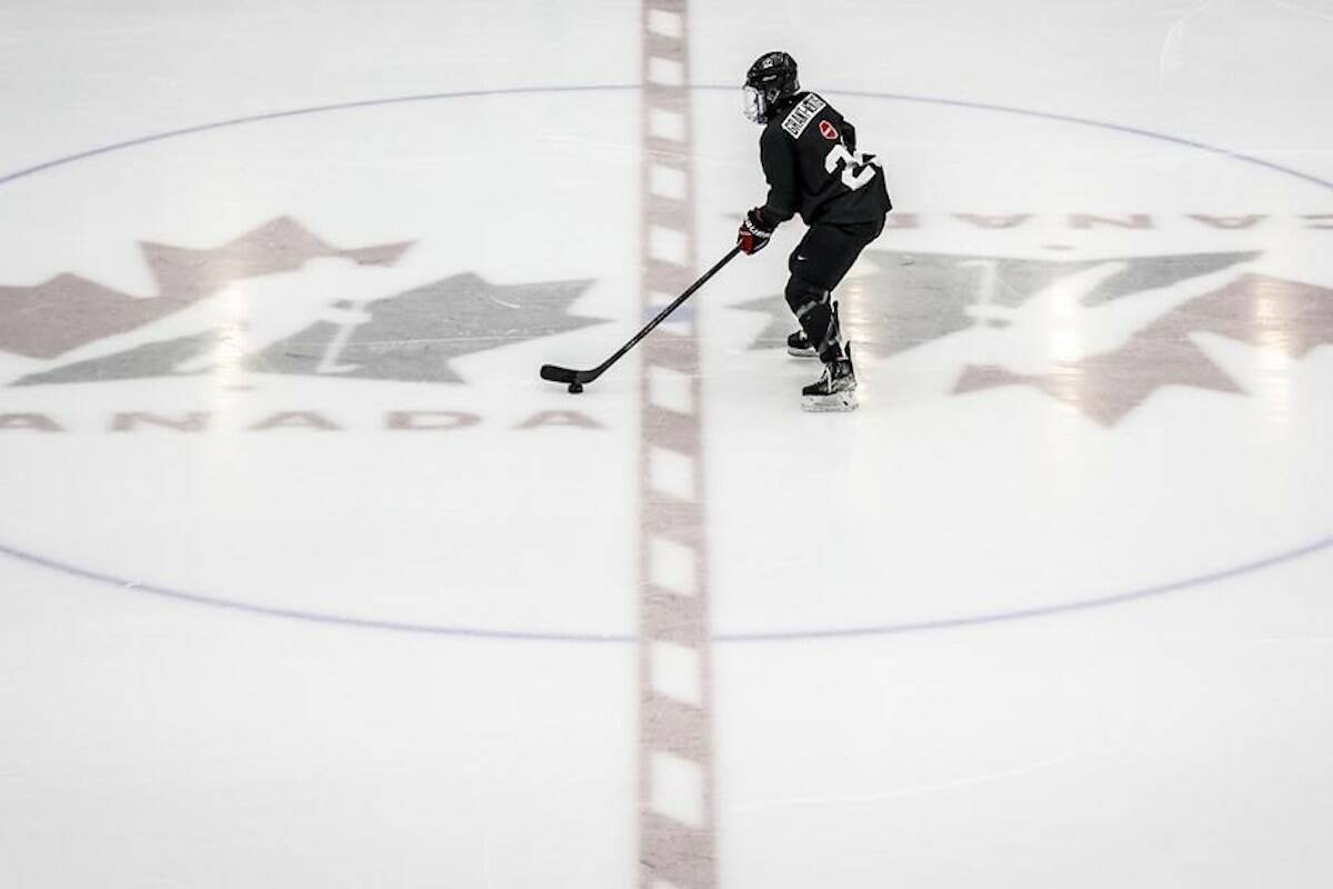 Mikyla Grant-Mentis skates during Hockey Canada's National Women’s Program selection camp in Calgary, Alta., Thursday, Aug. 4, 2022.THE CANADIAN PRESS/Jeff McIntosh