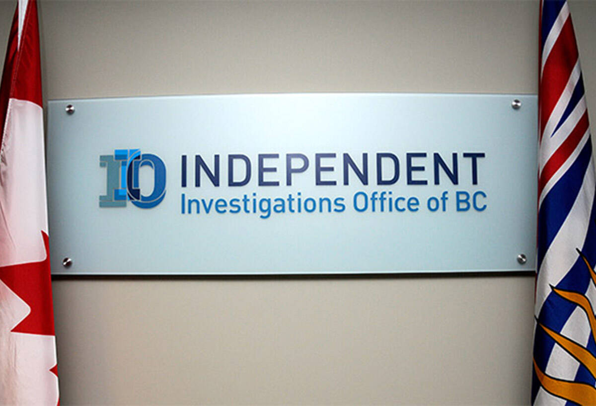 Independent Investigations Office of BC determined excessive force was not used when officers arrested a woman who was reportedly causing a disturbance at a Salmon Arm residence on Feb. 13, 2022. The woman’s arm was broken during her arrest. (Black Press file photo)