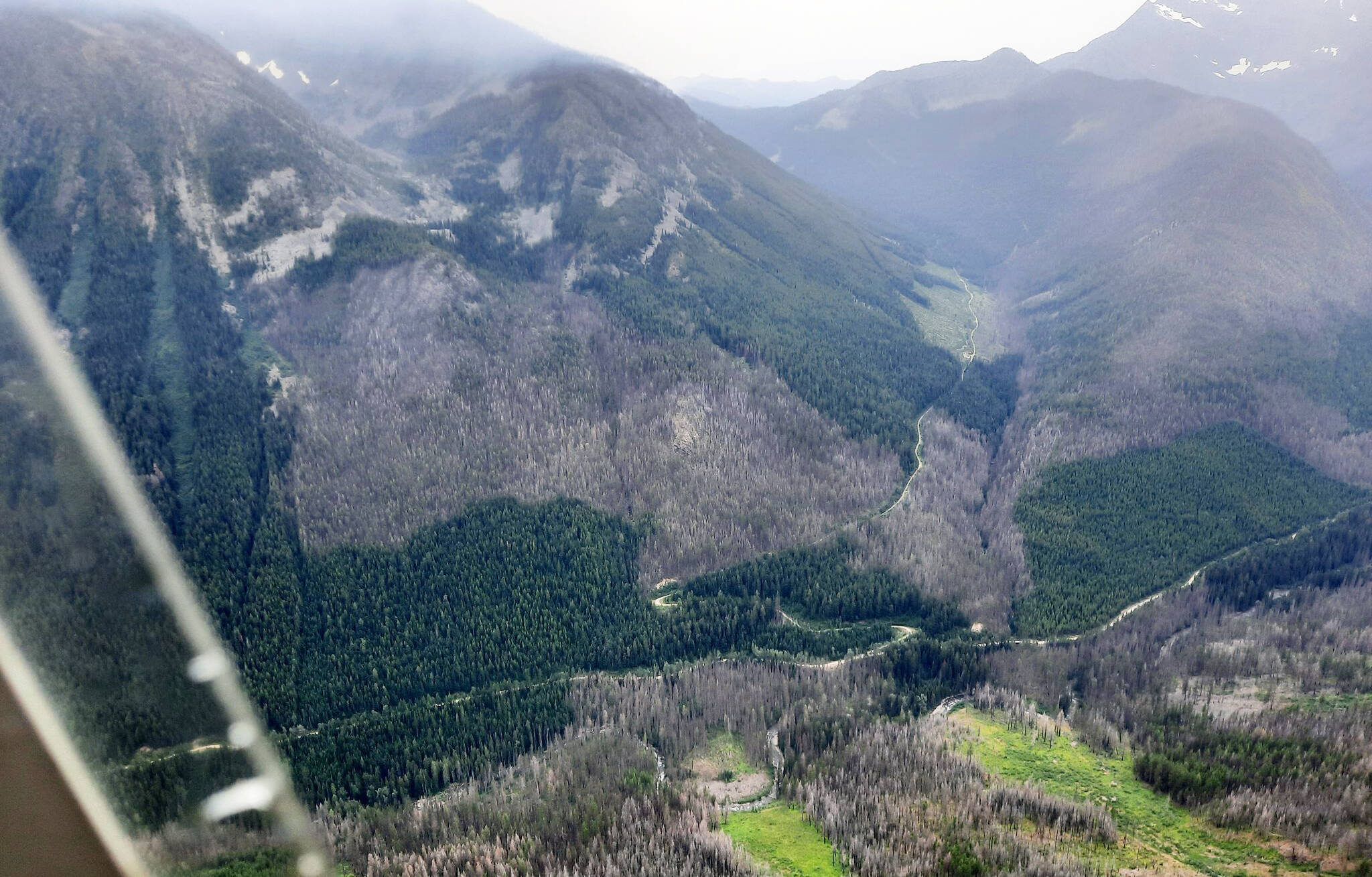 View from the reconnaissance flight. BC Wildfire Service
