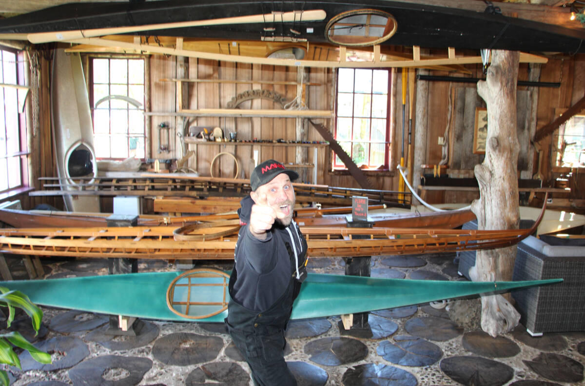 James Manke has been “overwhelmed” by the local support he’s received since rolling new life into the town’s iconic The Wreckage building with a brand new kayak museum. (Andrew Bailey photo)