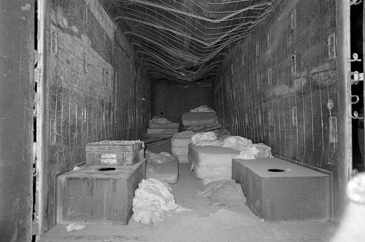 FILE - In this Friday, July 23, 1976, photo, the inside of the moving van in which 26 Chowchilla, Calif., school children and their bus driver were held captive is seen in a Livermore, Calif., quarry. Fredrick Woods, the last of three men convicted in the kidnapping for an attempted $5 million ransom in 1976, is being released by the state’s parole board. Gov. Gavin Newsom asked the board to to reconsider paroling the 70-year-old Woods on Tuesday, Aug. 16, 2022, after two commissioners recommended his release in March. (AP Photo/James Palmer, file)