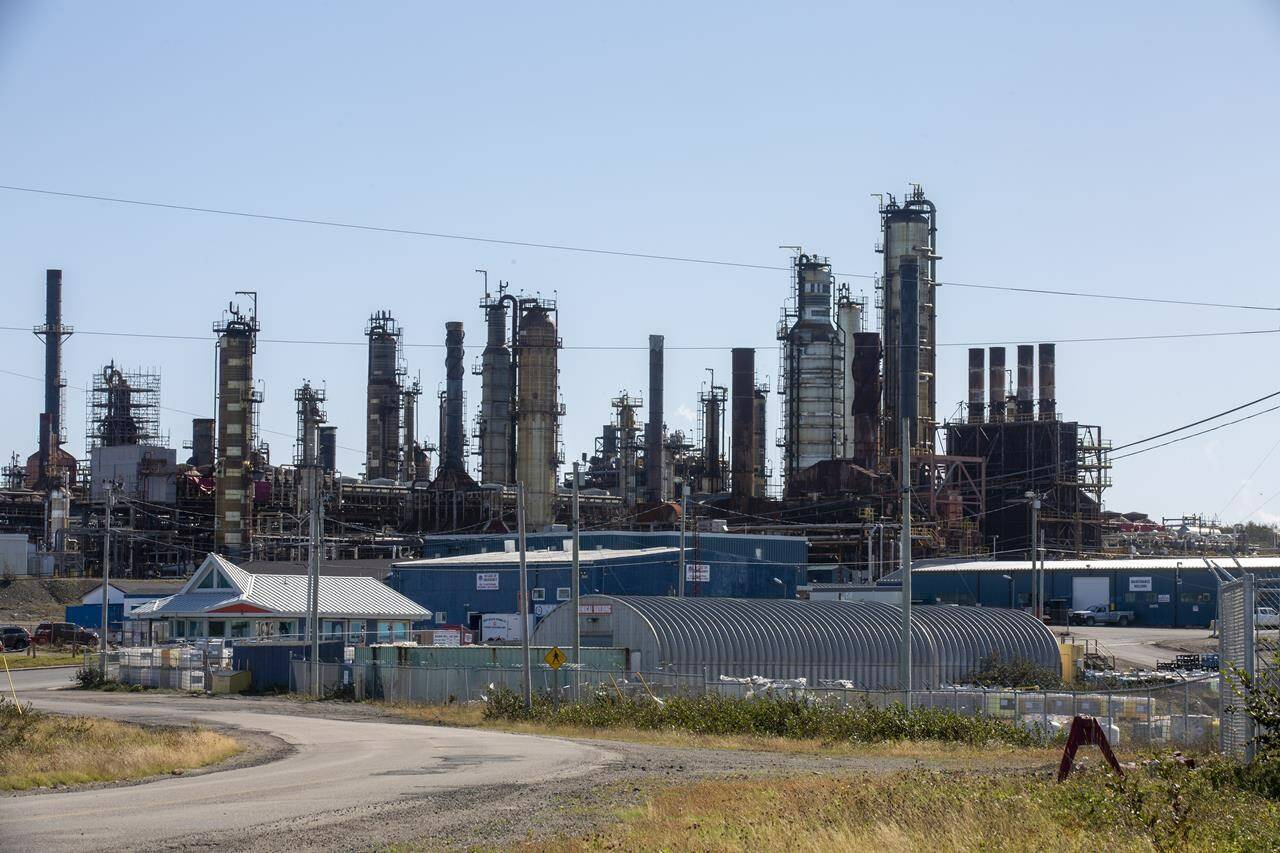 Braya Renewable Fuels, formerly the North Atlantic Refinery, is shown in Come By Chance, N.L., on Tuesday, Oct. 6, 2020. Police say six people have been injured in an explosion at the refinery, about 150 kilometres west of St. John’s. THE CANADIAN PRESS/Paul Daly