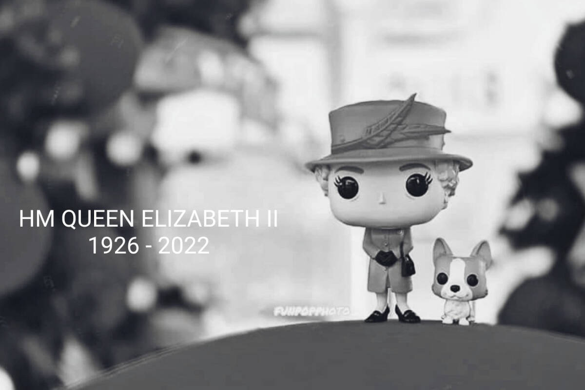 Queen Elizabeth and her corgi depicted as Funko Pop figures. Just as she would have wanted. Photo: @FunPopPhoto/Twitter