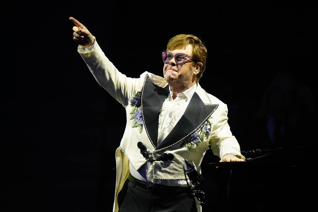 Elton John performs during his “Farewell Yellow Brick Road,” tour, Friday, July 15, 2022, at Citizens Bank Park in Philadelphia. THE CANADIAN PRESS/AP, Matt Rourke