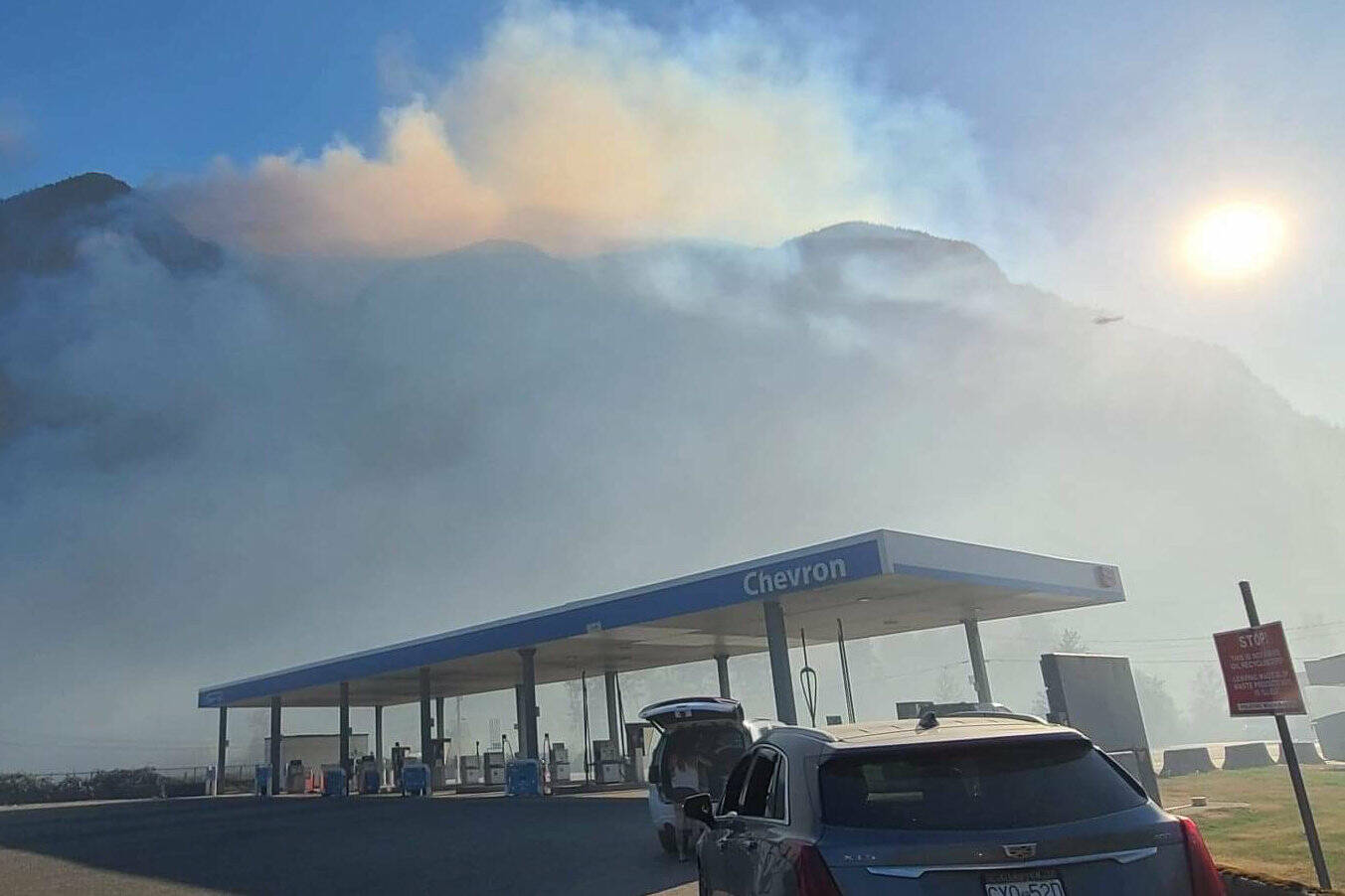 Smoke from a wildfire near Hope taken at 5 p.m. on Sept. 9, 2022. (William Snow photo)