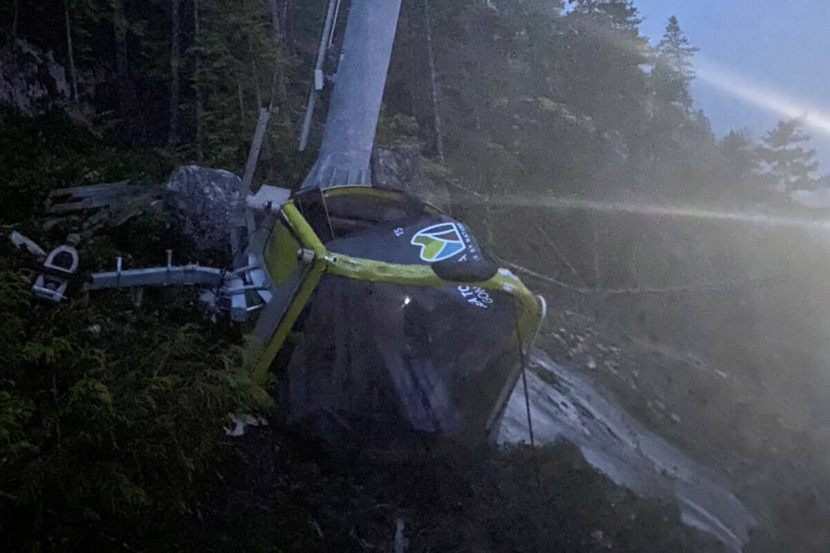 The Sea to Sky gondola had its main cable cut in the early morning of Sept. 14, 2020. (Photo courtesy of BC RCMP)