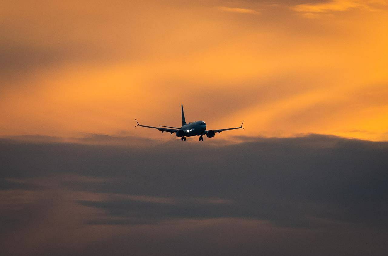 A WestJet Airlines Boeing 737 Max aircraft arrives at Vancouver International Airport in Richmond, B.C., Thursday, Jan. 21, 2021. The next airline hoping to pose a threat to the country’s Air Canada-WestJet duopoly is slated to take its inaugural flight today. THE CANADIAN PRESS/Darryl Dyck