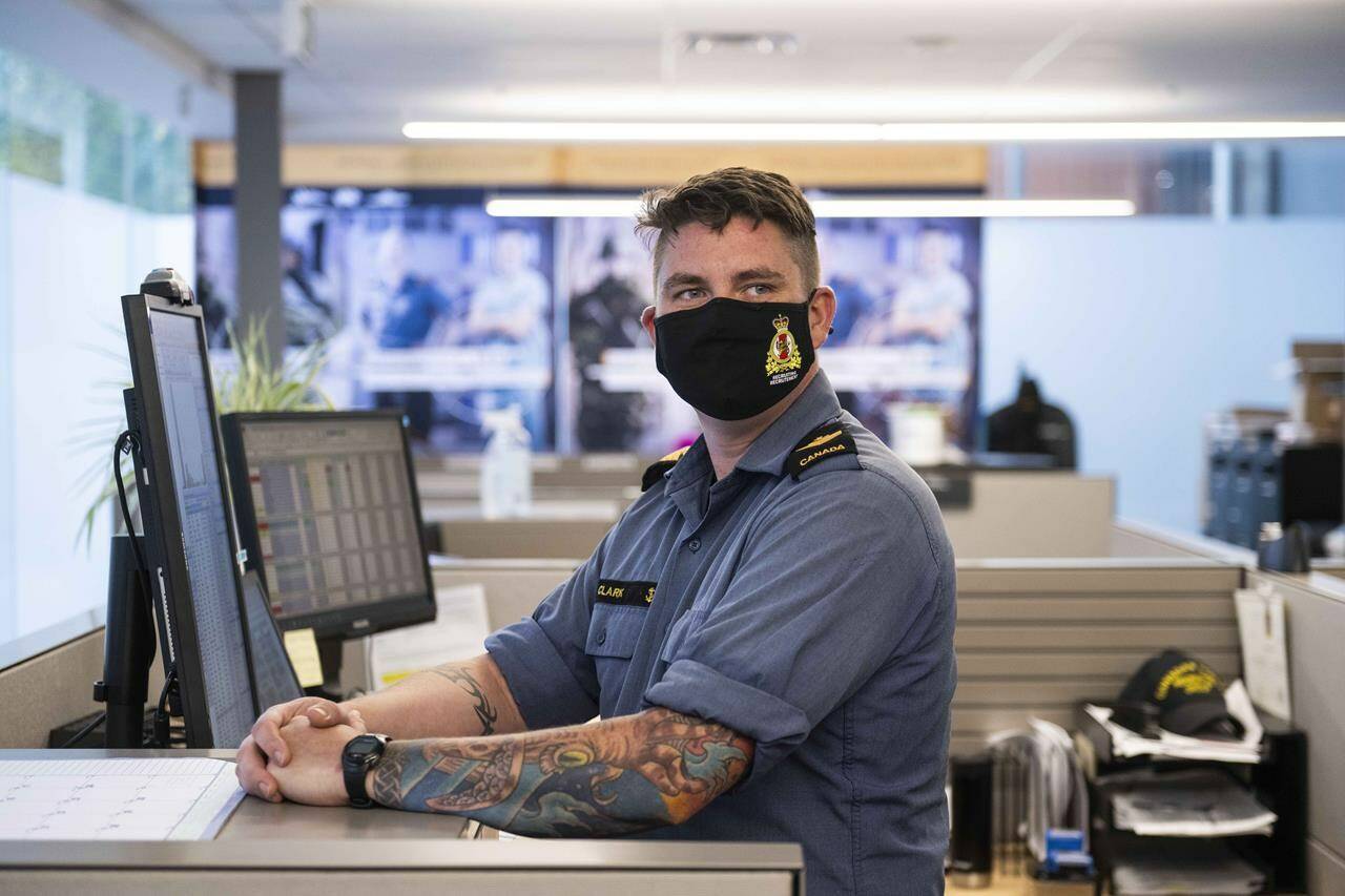 Senior Recruiter Andrew Clark is shown at his workstation at a Canadian Armed Forces recruitment centre in Ottawa, on Tuesday, Sept. 20, 2022. THE CANADIAN PRESS/Justin Tang